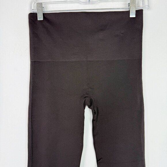 SPANX Look at Me Now Seamless Leggings High Rise Dark Brown Size Large L EUC - Picture 3 of 9